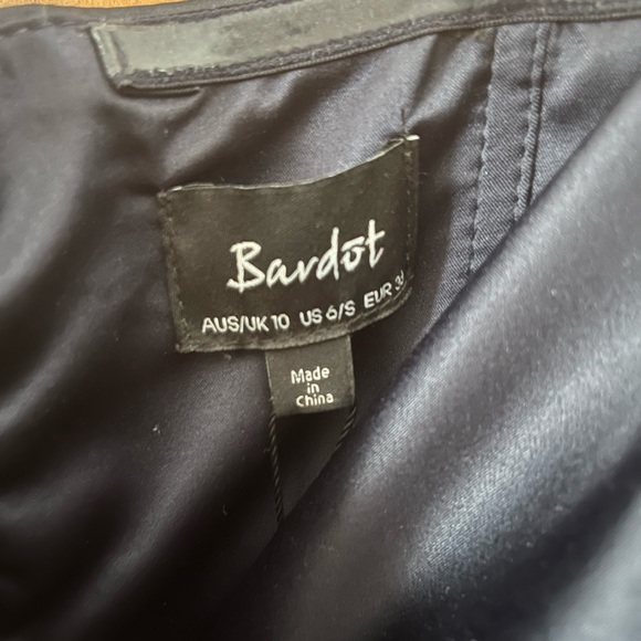 Bardot Strapless Peplum Pencil Dress Midnight Blue Confetti - Picture 4 of 8